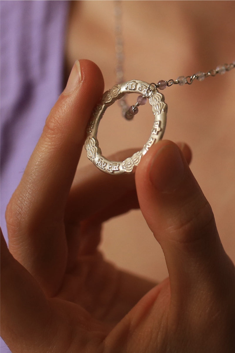 Rasayana, a therapist in Berlin, presents a new product at ETERNAL BLISS: the Sat Nam Mantra Pendant. The Truth Within You.