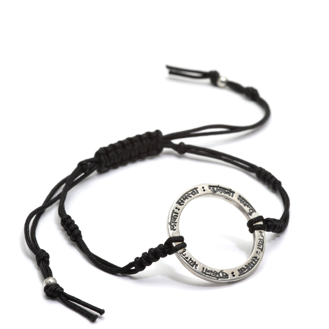 Lokah Samastah Mantra Armband aus Sterling Silber von ETERNAL BLISS - spiritueller Mantra Schmuck