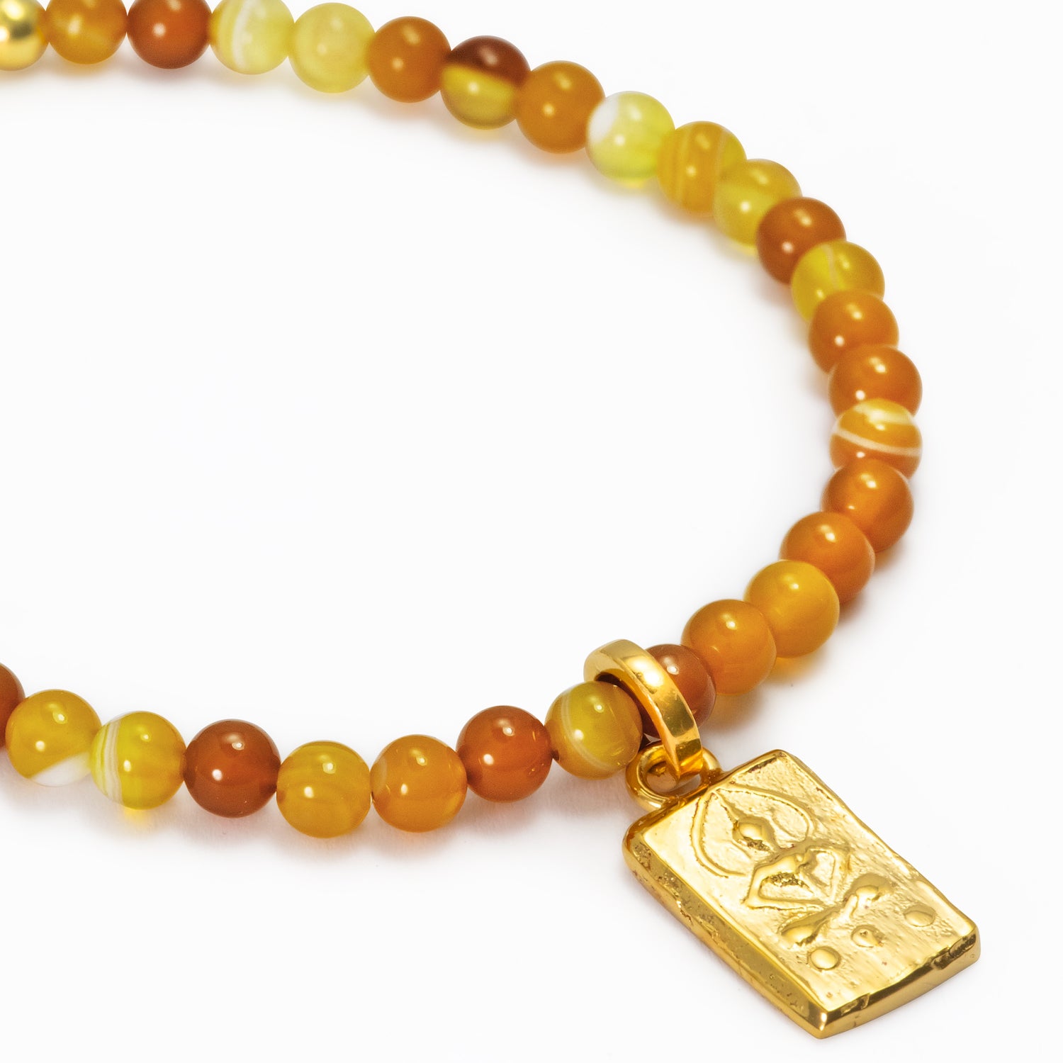Buddha gemstone bracelet with calcite gold plated by ETERNAL BLISS - Spiritual jewelry