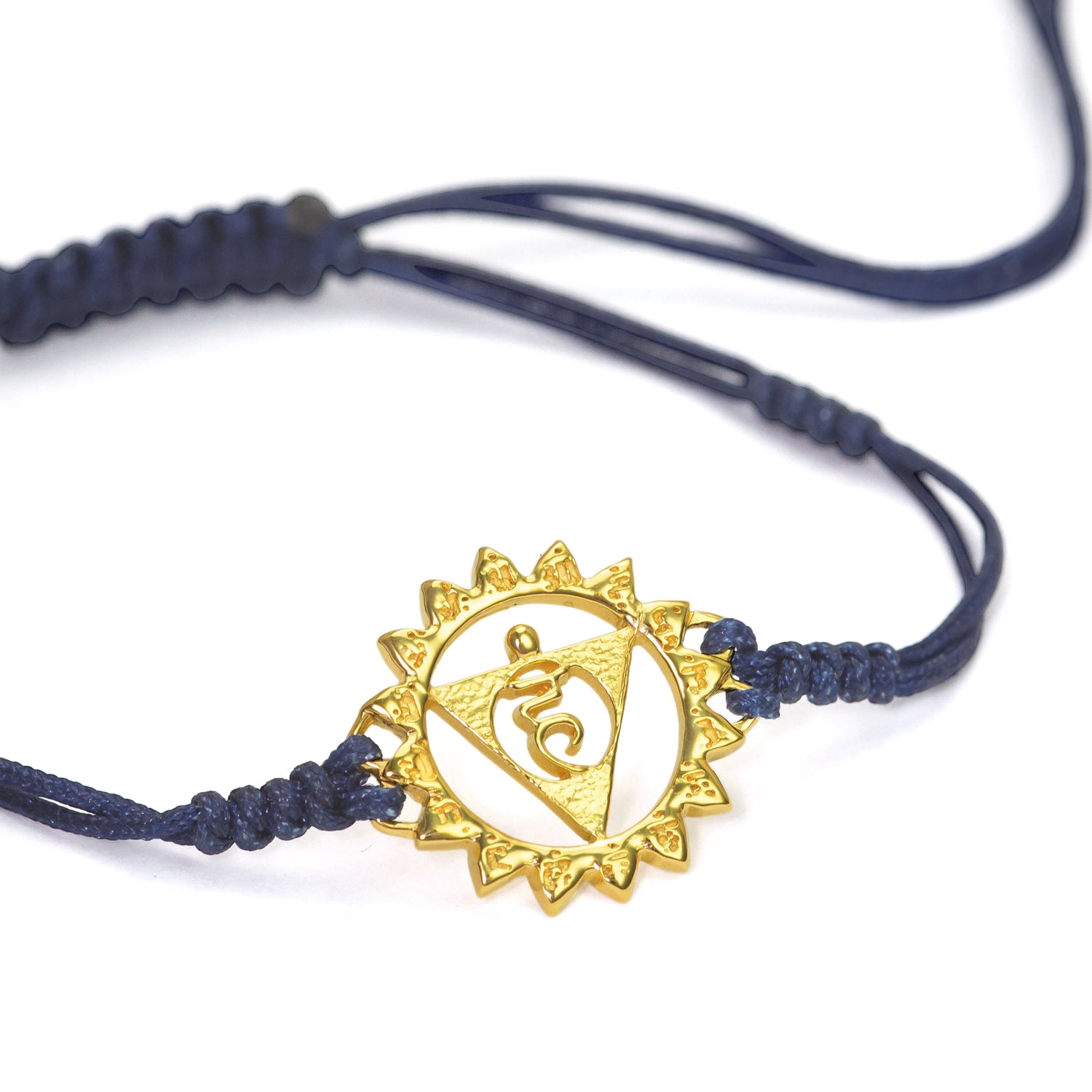 Gold-plated Vishuddha Chakra bracelet by ETERNAL BLISS - Spiritual Jewellery