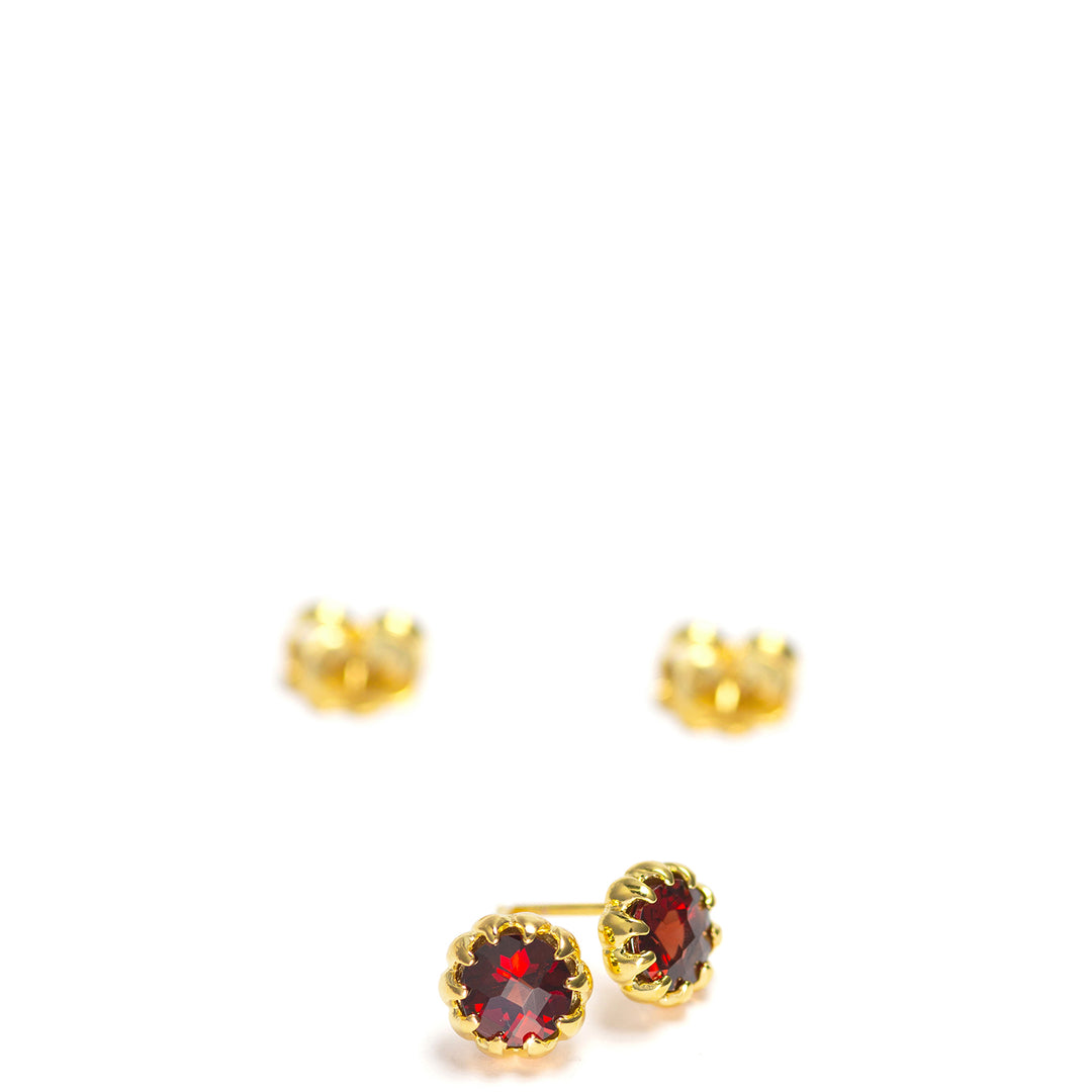 Granat Ohrstecker vergoldet von ETERNAL BLISS - Spiritueller Schmuck