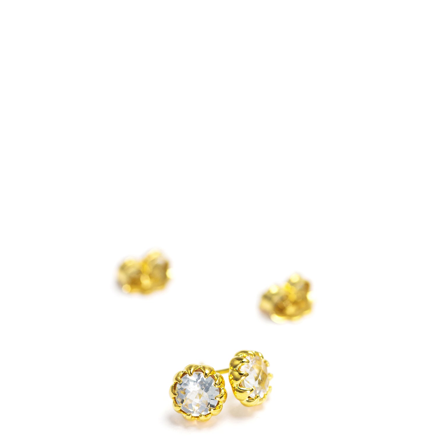 Bergkristall Ohrstecker vergoldet von ETERNAL BLISS - Spiritueller Schmuck