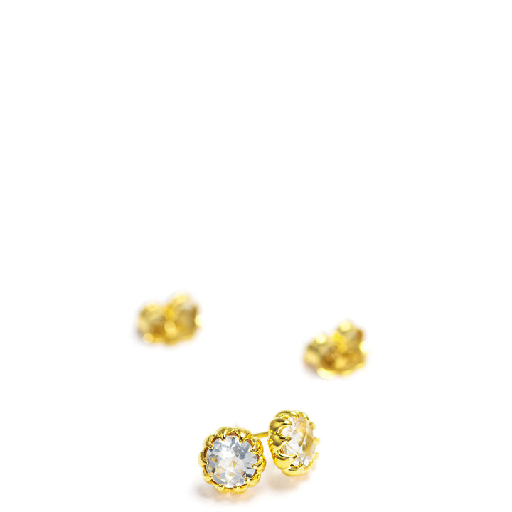 Bergkristall Ohrstecker vergoldet von ETERNAL BLISS - Spiritueller Schmuck