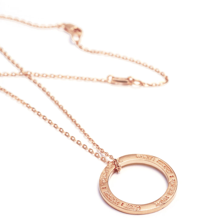  Lokah Samastah Mantra Pendant rosegold plated by ETERNAL BLISS - Spiritual Jewellery