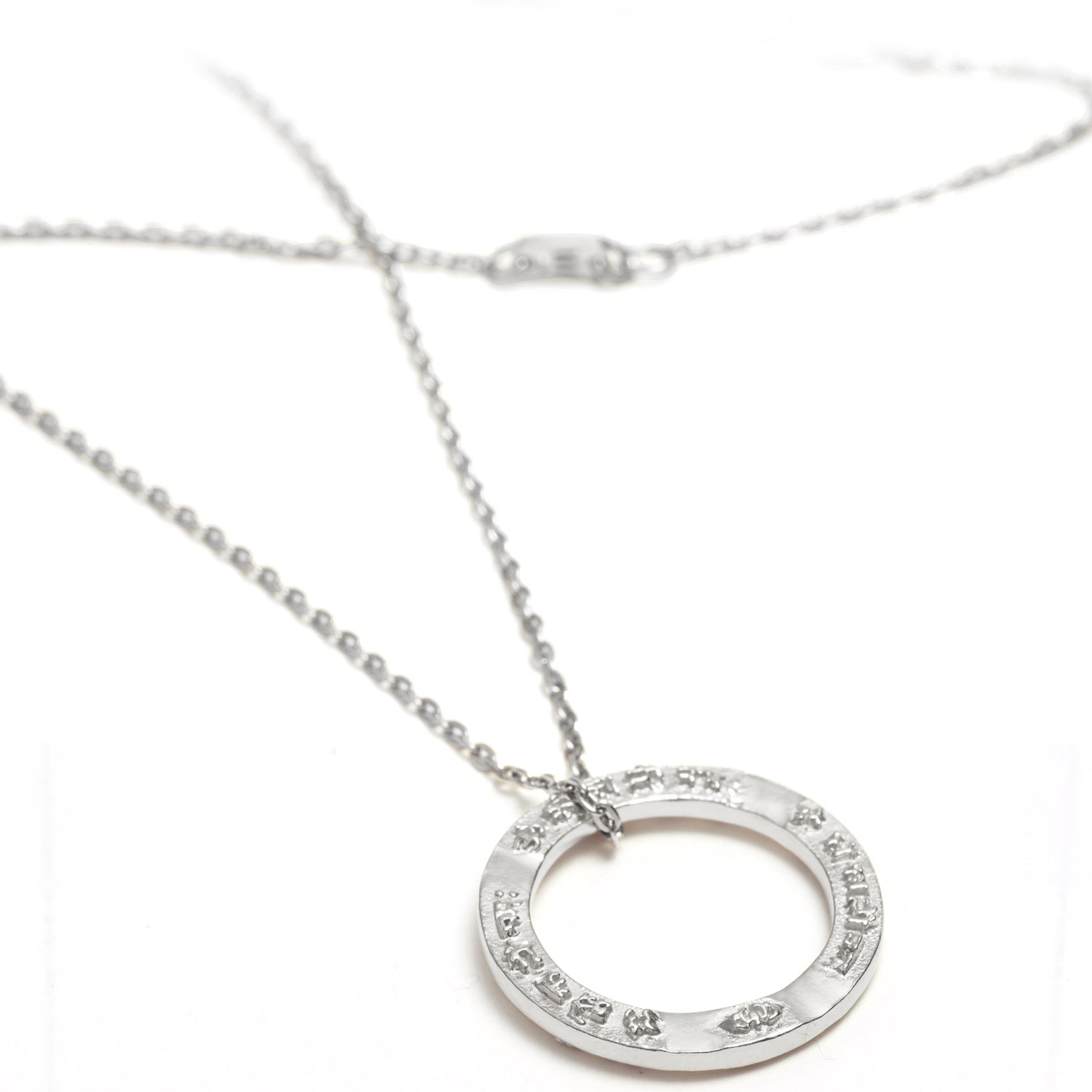 Kali mantra pendant made of sterling silver by Eternal Bliss