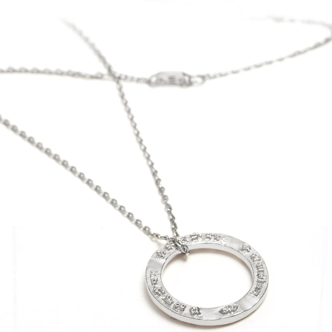 Kali mantra pendant made of sterling silver by Eternal Bliss