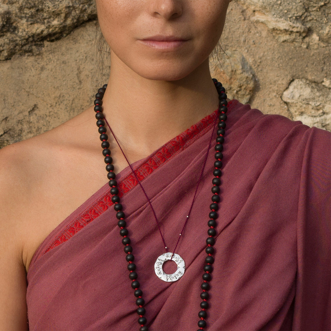 Om Mani Padme Hum Mantra Anhänger Silber