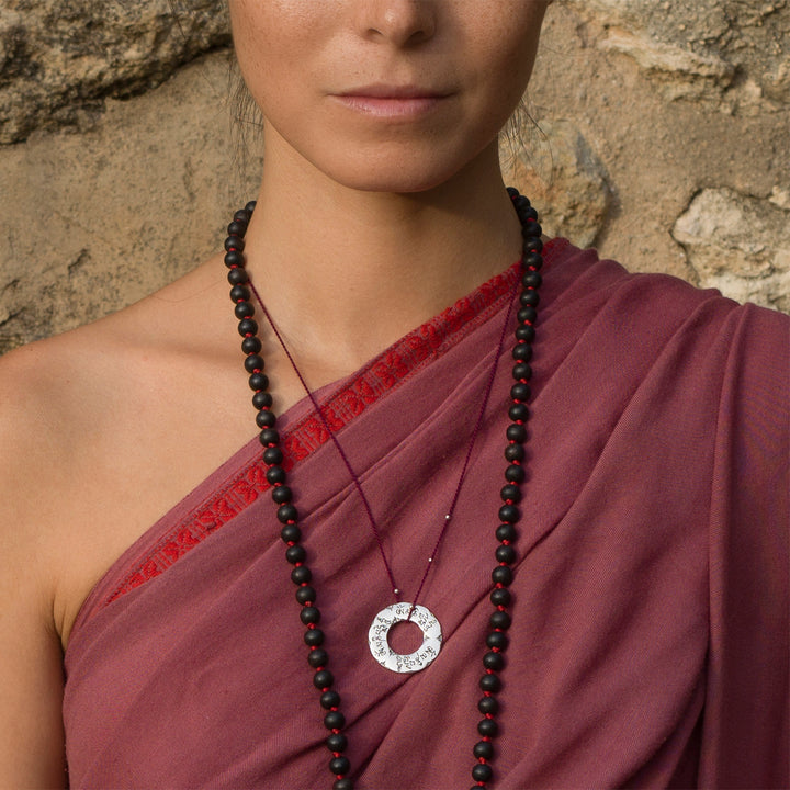 Om Mani Padme Hum Mantra Anhänger Silber