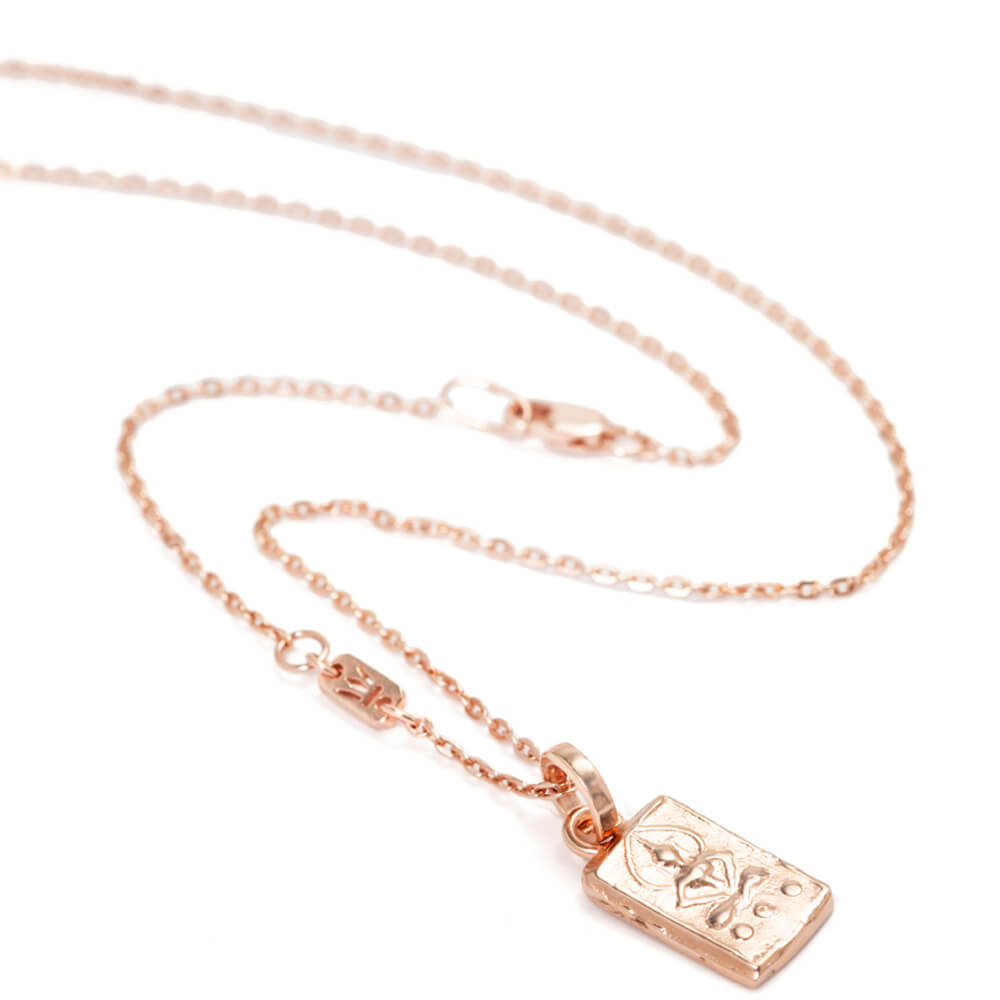 Roseold-plated Magic Buddha pendant mini by ETERNAL BLISS - Spiritual Jewellery