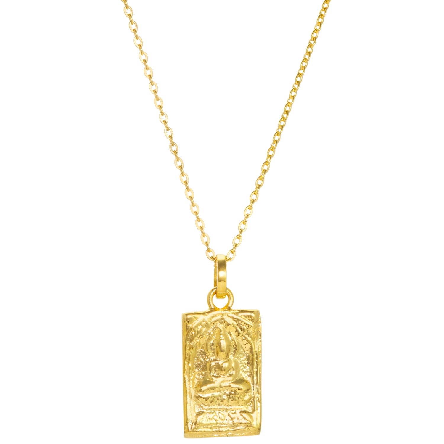 Magischer Buddha Anhänger mit Kette aus hochwertig vergoldetem Sterling Silber von ETERNAL BLISS - Spiritueller Symbol Schmuck