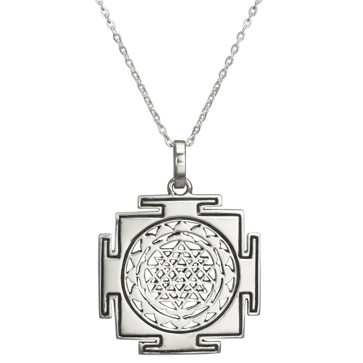 Mystischer Sri Yantra Anhänger Silber von ETERNAL BLISS - Spiritueller Schmuck