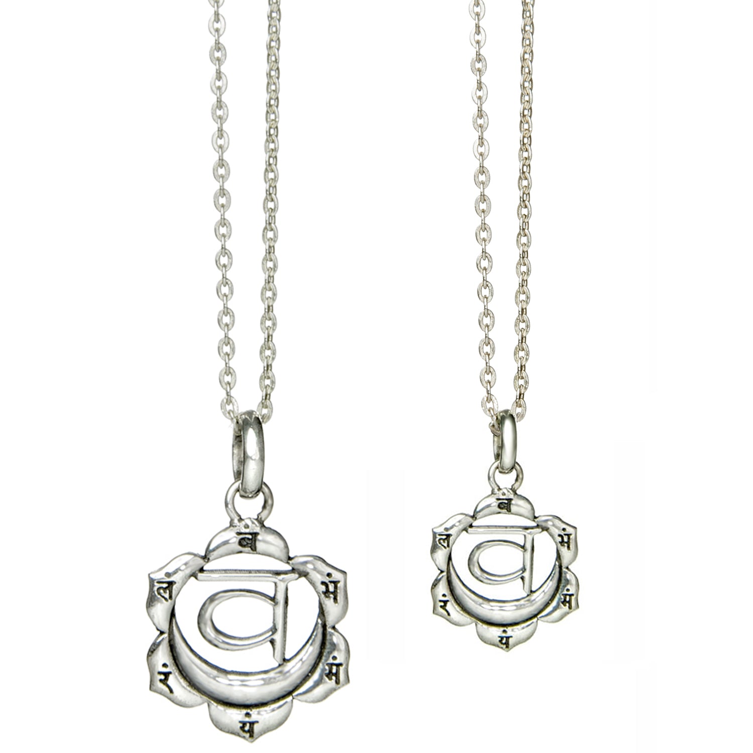 Sacral or Svadhisthana Chakra Pendant with Mantra, in two different sizes by ETERNAL BLISS - Spiritual Jewelry