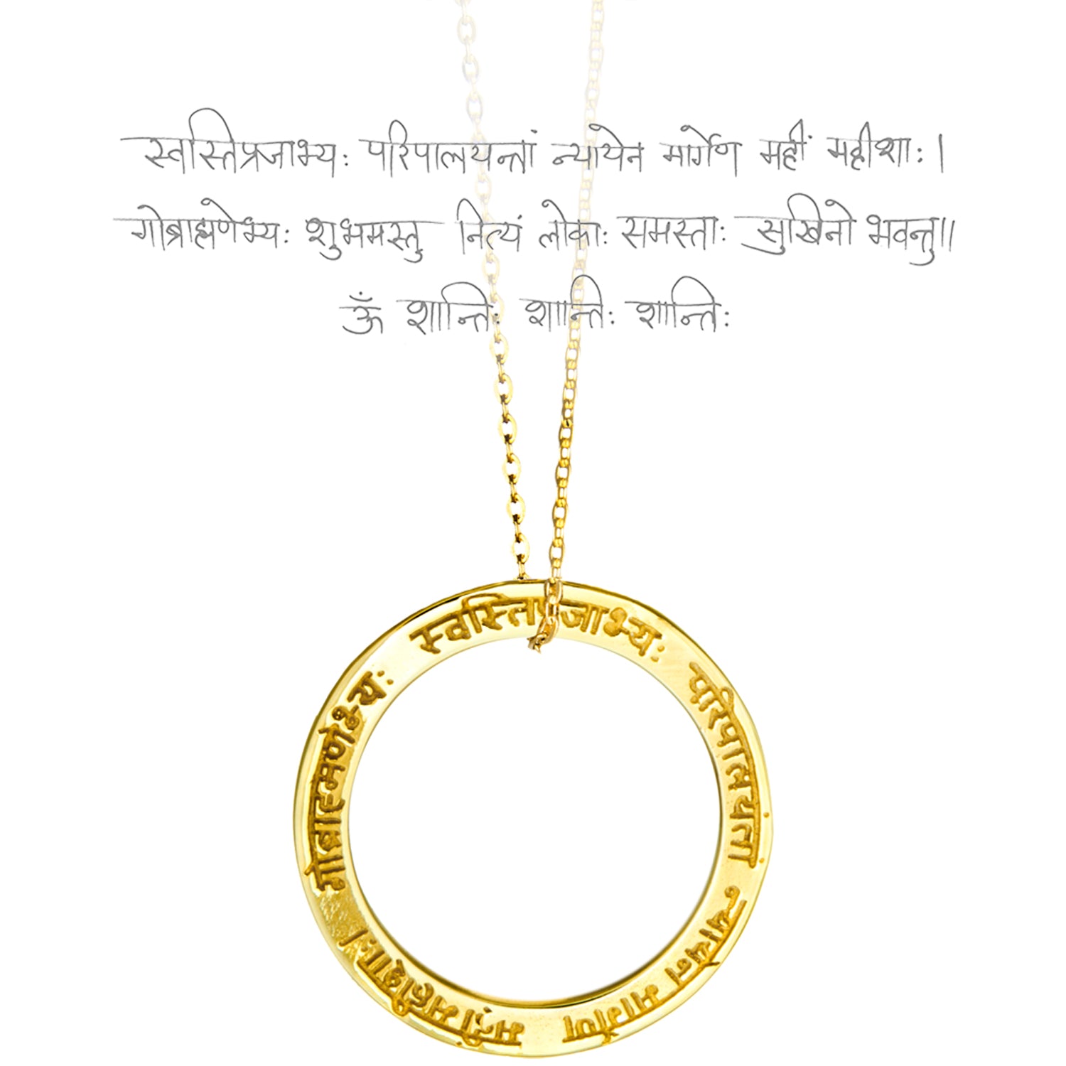Mangala Mantra Kette aus Sterling Silber vergoldet von Eternal Bliss aus der Yoga Schmuckkollektion