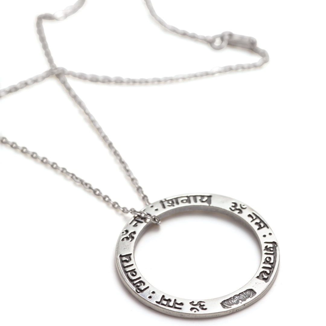 Sterling Silver Shiva Mantra Pendant by Eternal Bliss from the Yoga Jewelry Collection