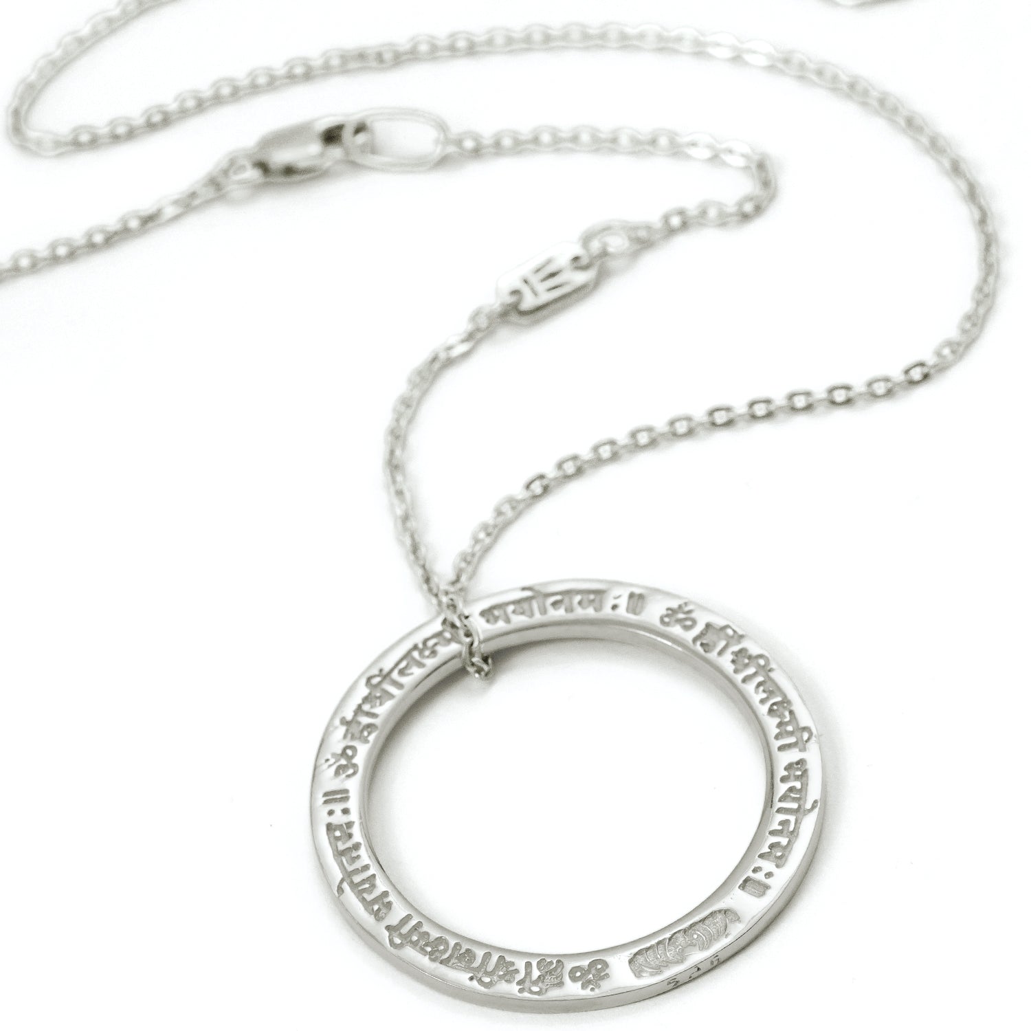  Sterling Silver Lakshmi Mantra Necklace by Eternal Bliss from the Yoga Jewelry Collection