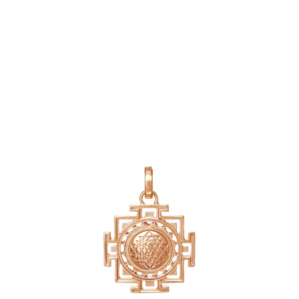 Rosegold-plated Sri Yantra pendant mini by ETERNAL BLISS - Spiritual Jewellery