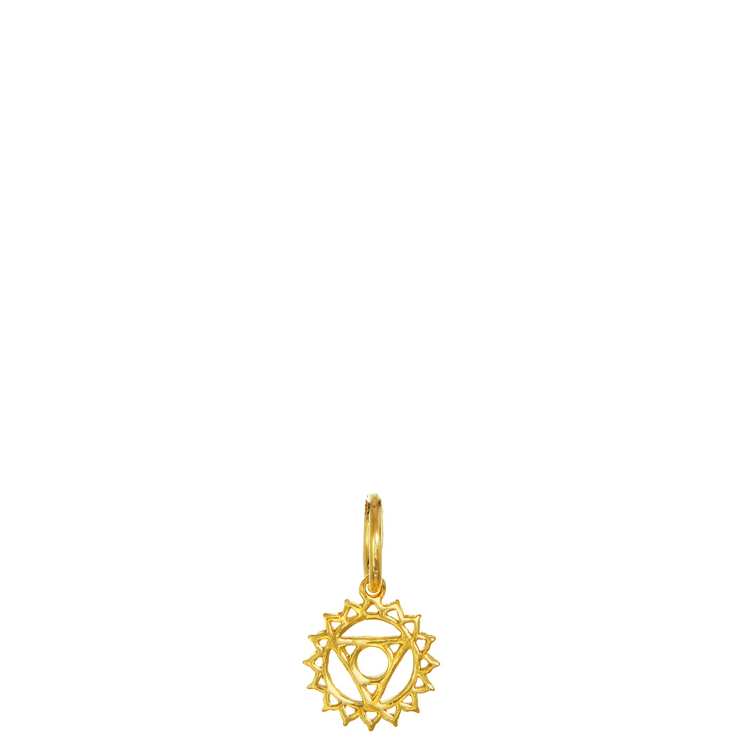 Gold-plated throat chakra pendant mini by ETERNAL BLISS - spiritual jewellery 