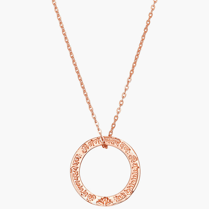 Ganesha Mantra Anhänger mini aus Sterling Silber rosé vergoldet von ETERNAL BLISS aus der Spirituellen Yoga Schmuckkollektion 