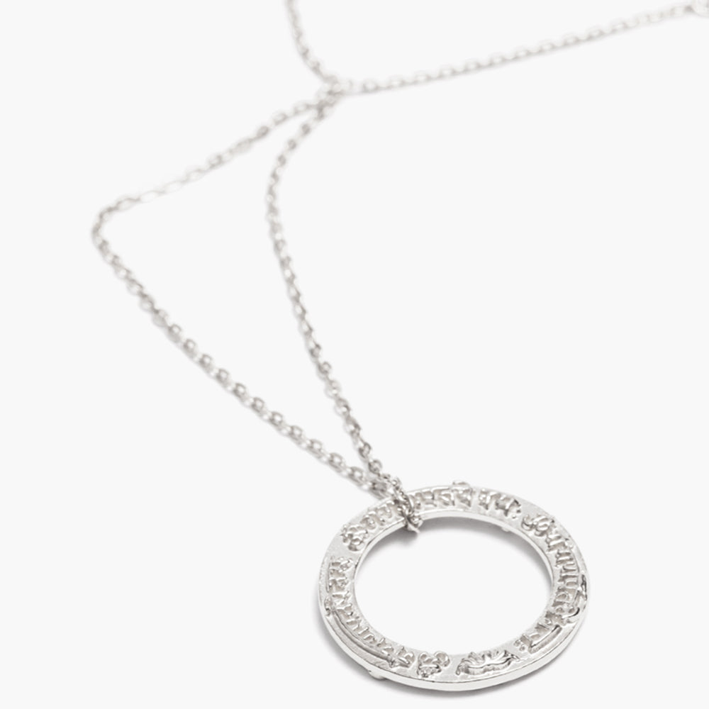 Ganesha mantra pendant mini made of sterling silver by ETERNAL BLISS from the spiritual yoga jewelry collection