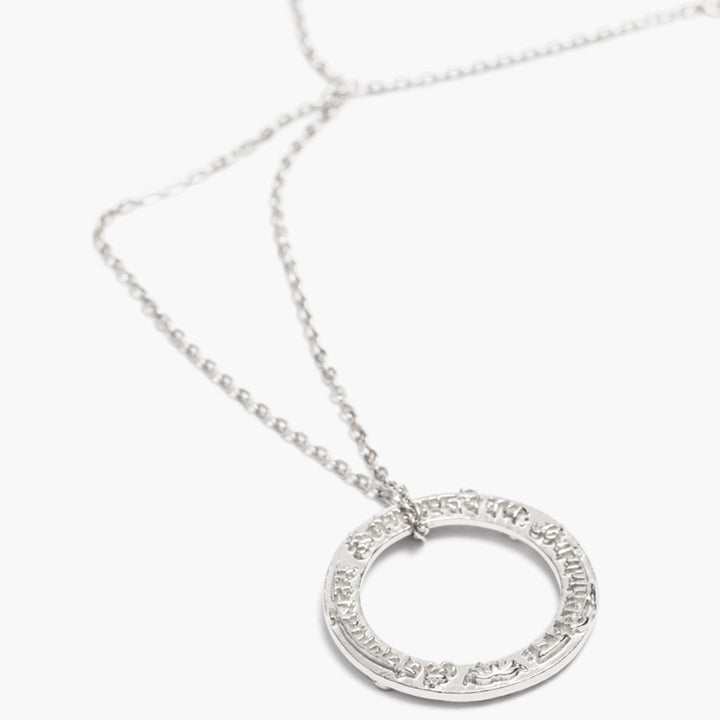Ganesha mantra pendant mini made of sterling silver by ETERNAL BLISS from the spiritual yoga jewelry collection