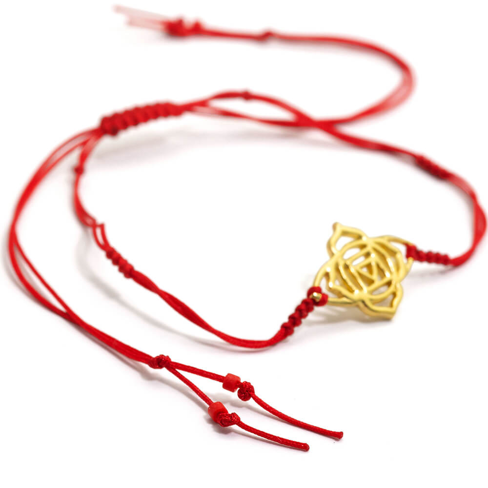 Root chakra bracelet mini gold-plated by ETERNAL BLISS - Spiritual Jewellery