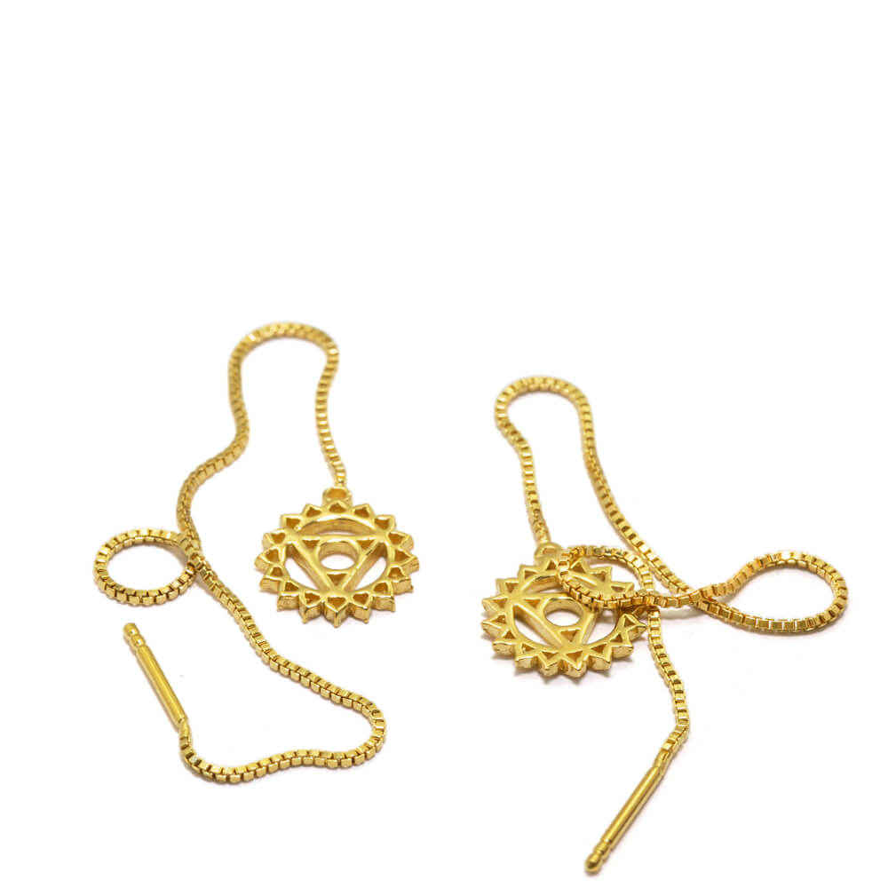 Throat Chakra earrings mini gold-plated silver by ETERNAL BLISS - Spiritual Jewellery