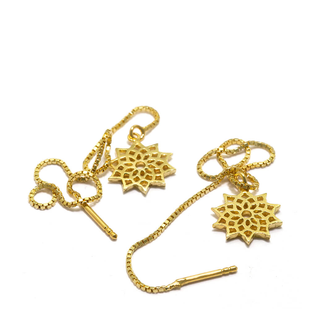 Crown Chakra earrings mini gold-plated silver by ETERNAL BLISS - Spiritual Jewellery