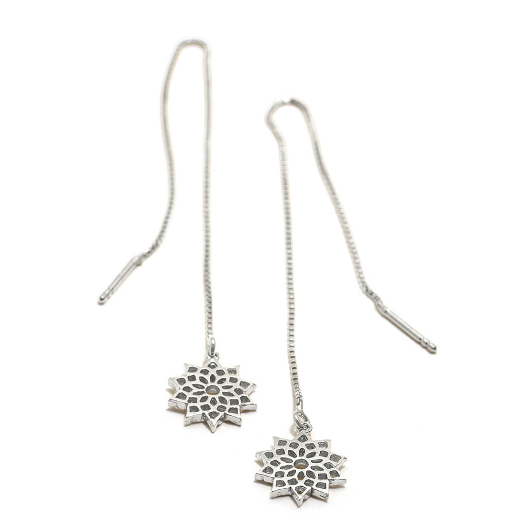 Kronen Chakra Ohrketten mini Silber von ETERNAL BLISS - Spiritueller Schmuck