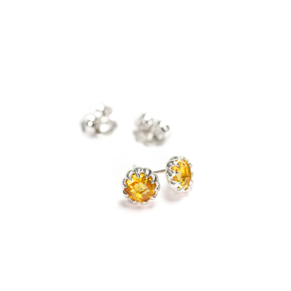 Citrin Ohrstecker Silber von ETERNAL BLISS - Spiritueller Schmuck