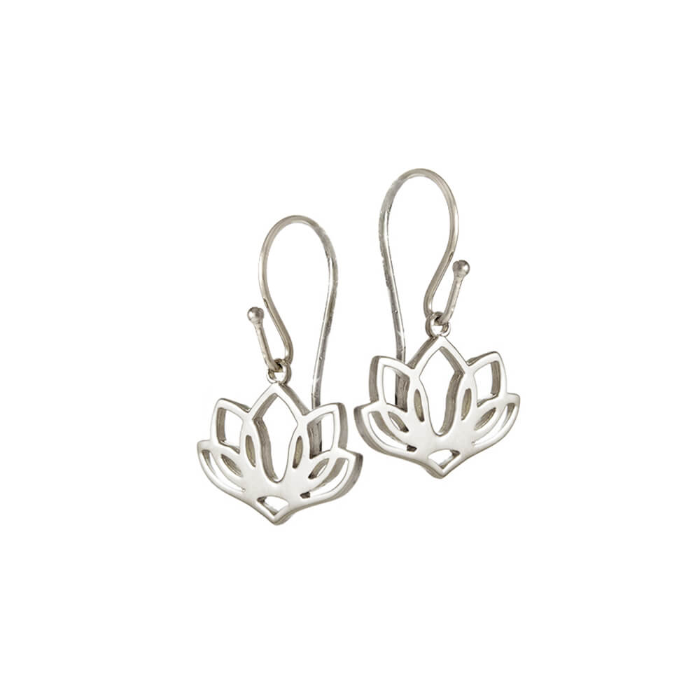 silver Lotus earrings by ETERNAL BLISS - Spiritual Jewellery