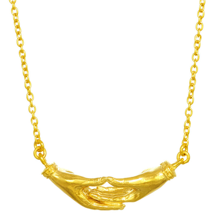 Dhyana Mudra Kette vergoldet - Meditation mit Kette von ETERNAL BLISS - Spiritueller Schmuck