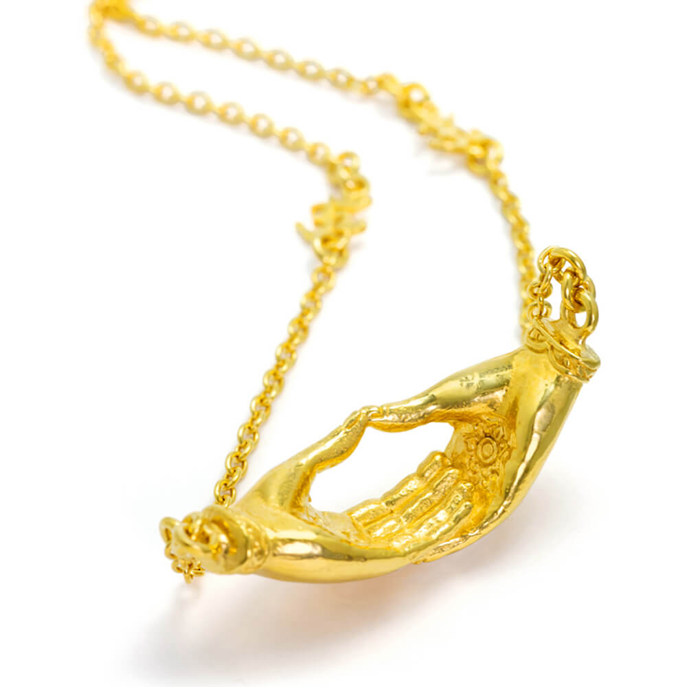 Dhyana mudra necklace gold-plated - Meditation  by ETERNAL BLISS - Spiritual Jewellery