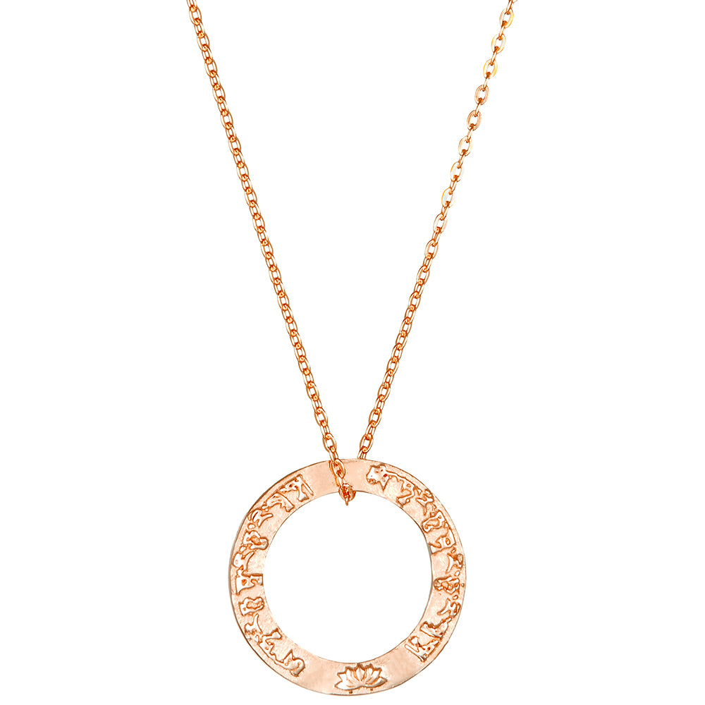 Tara Mantra Anhänger mini aus Sterling Silber rosé vergoldet