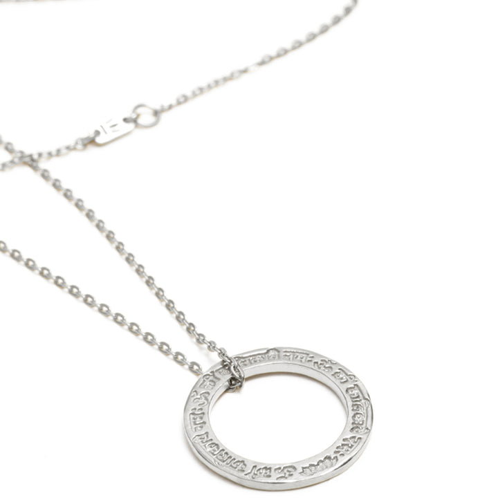 Sterling Silver Lakshmi Mantra Pendant mini by Eternal Bliss from the Yoga Jewelry Collection