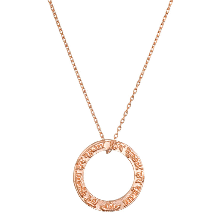 Rosé vergoldeter Krishna Mantra Anhänger mini aus Sterling Silber von Eternal Bliss
