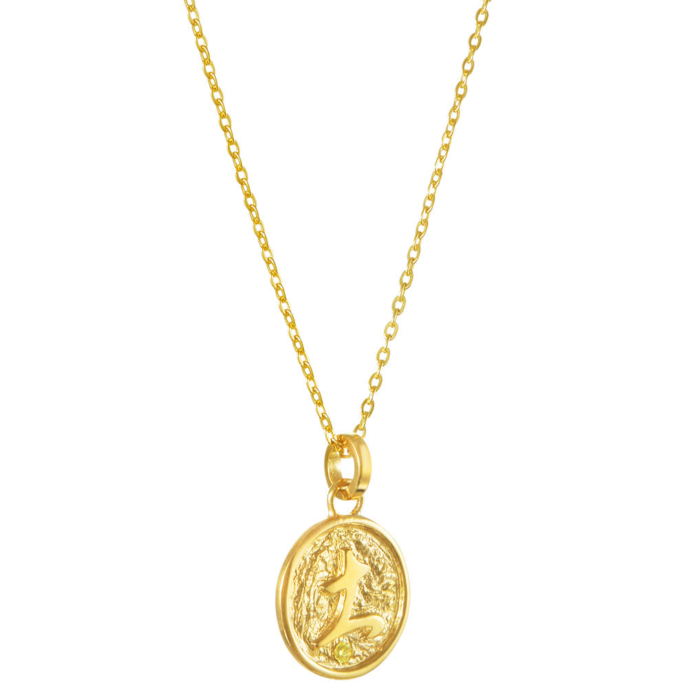 Golld-plated pendant 5 Elements earth with citrine by  ETERNAL BLISS - Spititueller Schmuck