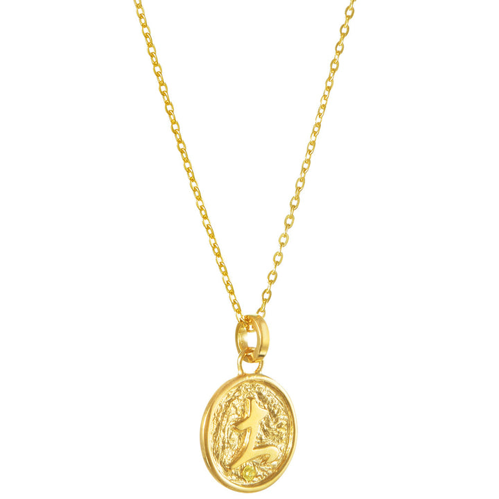 Golld-plated pendant 5 Elements earth with citrine by  ETERNAL BLISS - Spititueller Schmuck