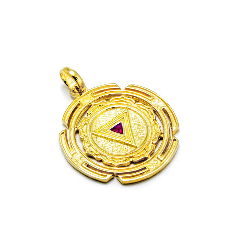 Gold-plated Kali Yantra pendant by ETERNAL BLISS - Spiritual Jewellery