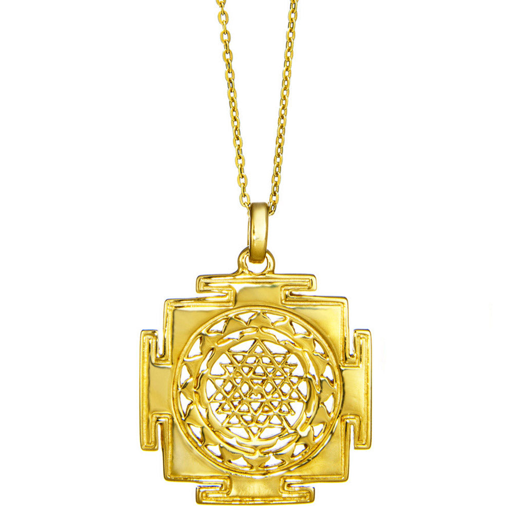 Mystischer Sri Yantra Anhänger vergoldet  von ETERNAL BLISS - Spiritueller Schmuck