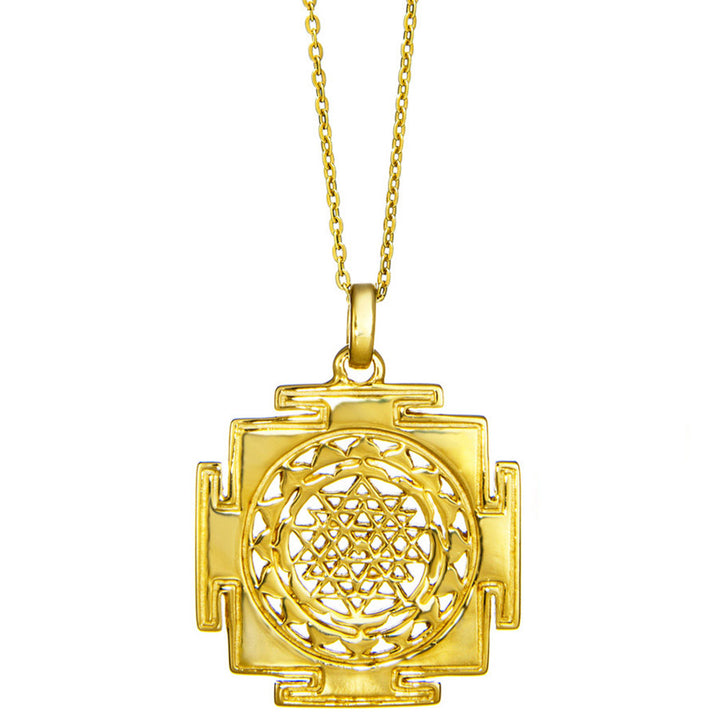 Mystischer Sri Yantra Anhänger vergoldet  von ETERNAL BLISS - Spiritueller Schmuck