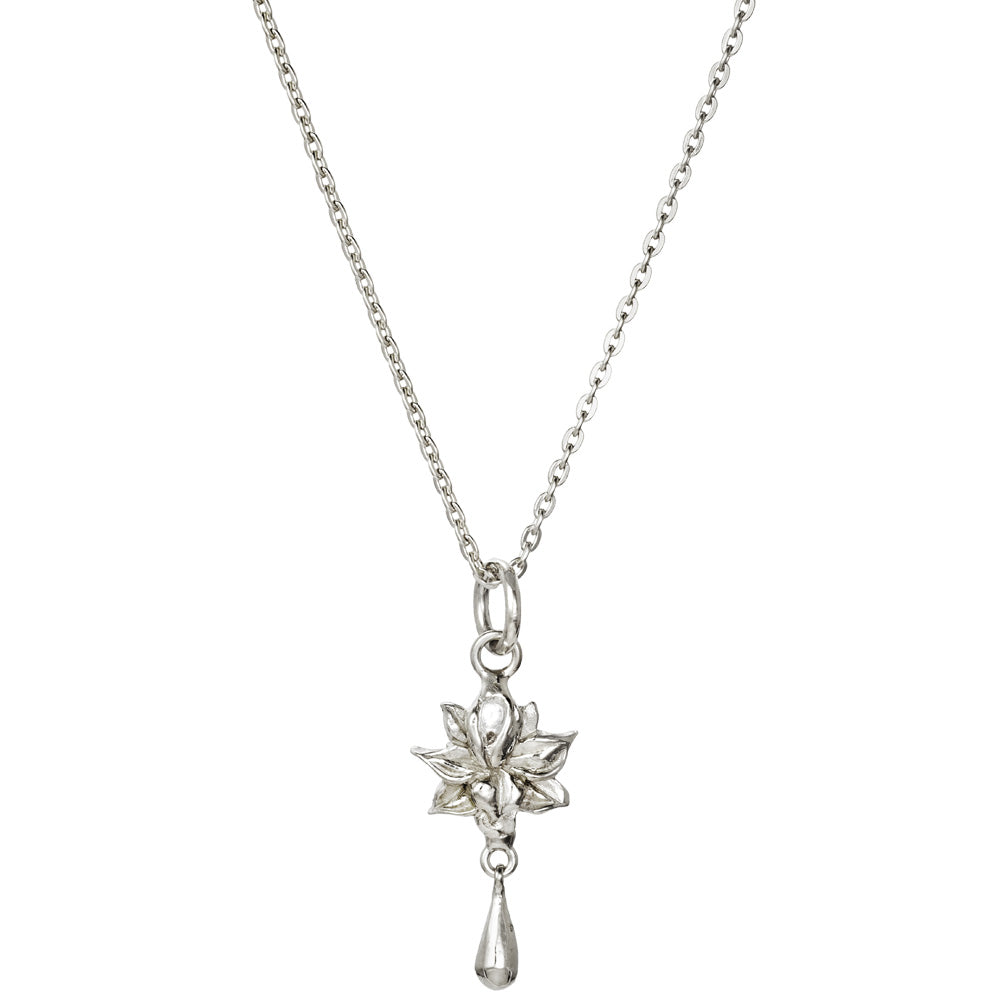 Lotusanhänger mit Bergkristall Silber von ETERNAL BLISS - Spiritueller Schmuck
