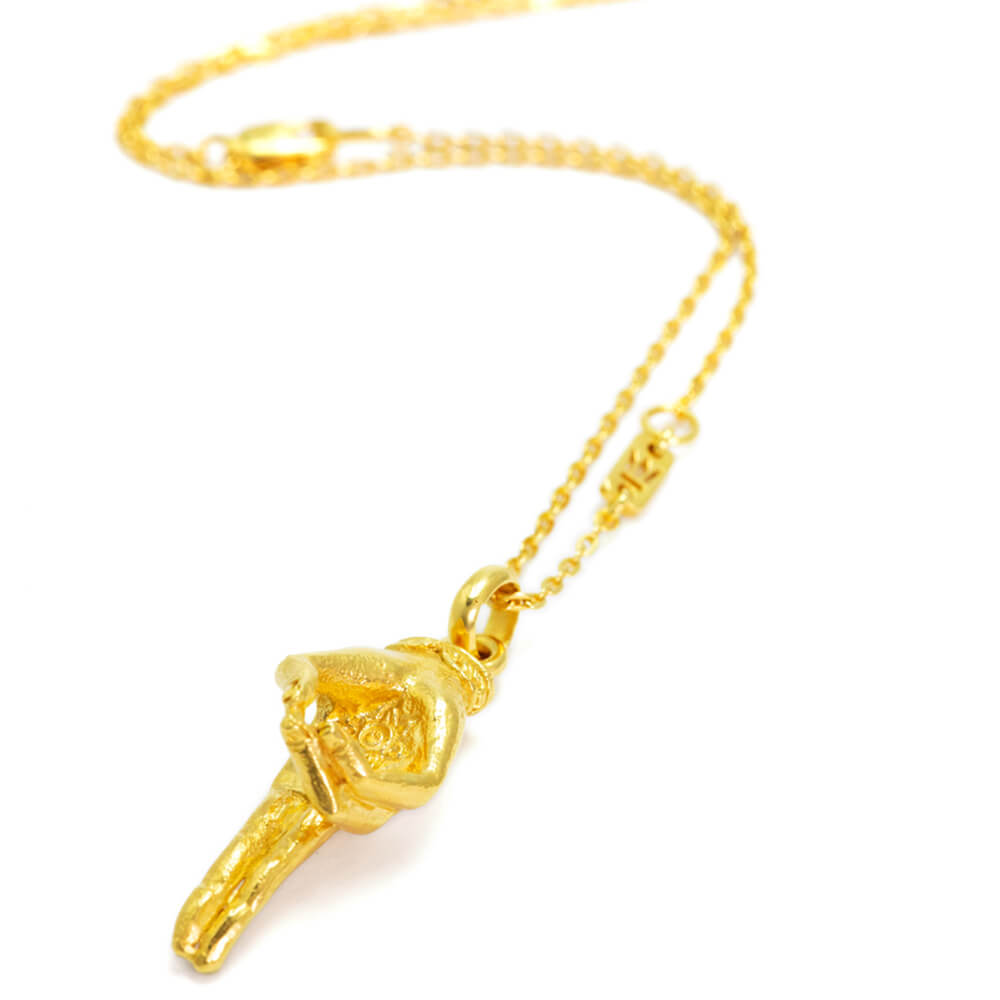 Prana mudra pendant gold-plated - Life energy by ETERNAL BLISS - Spiritual Jewellery