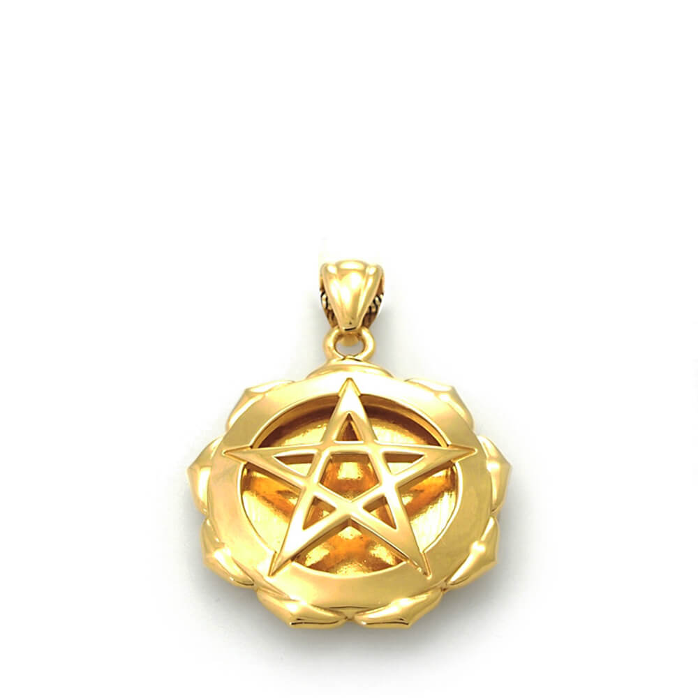 Gold-plated Pentagram of protection locket  by ETERNAL BLISS - Spiritual Jewellery