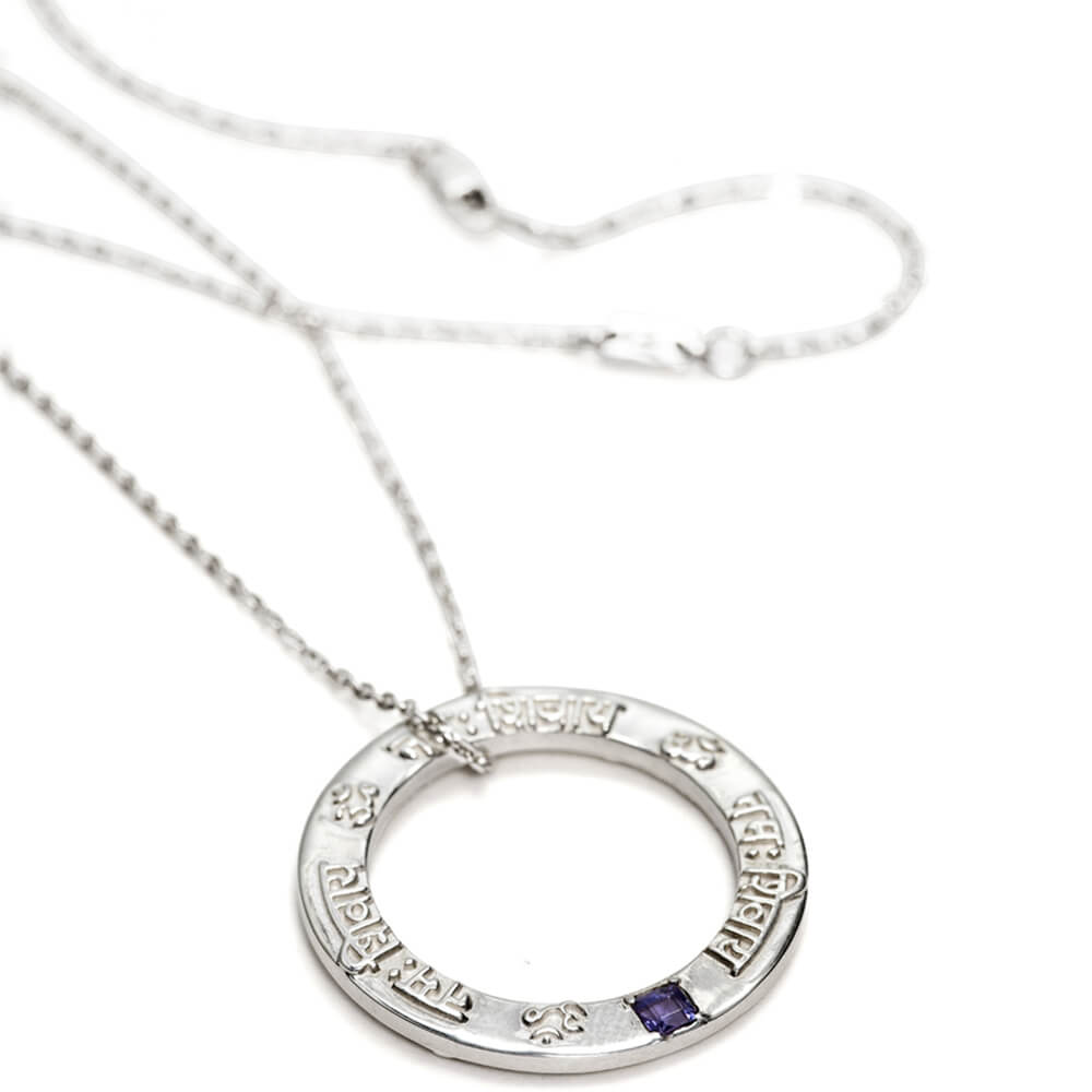 Shiva Mantra Kette mit Edelstein aus Sterling Silber von Eternal Bliss