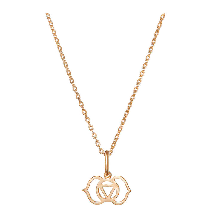 Stirn Chakra Anhänger mini rosévergoldet