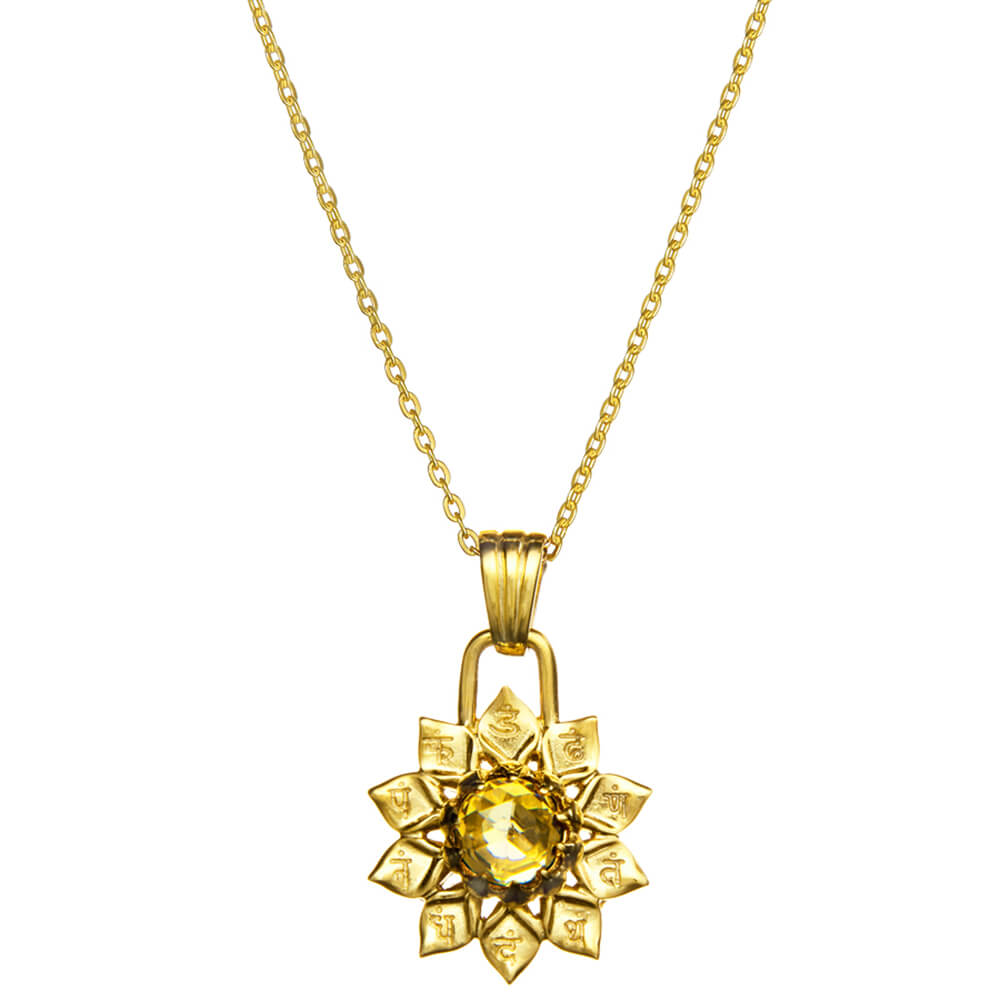 Solar Plexus Chakra Anhänger vergoldet mit Citrin von ETERNAL BLISS - Spriritueller Schmuck