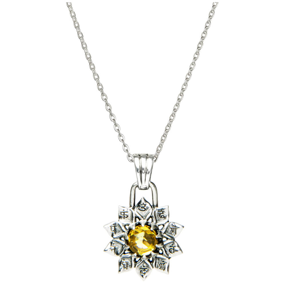 Solar Plexus Chakra Anhänger Silber mit Citrin von ETERNAL BLISS - Spriritueller Schmuck