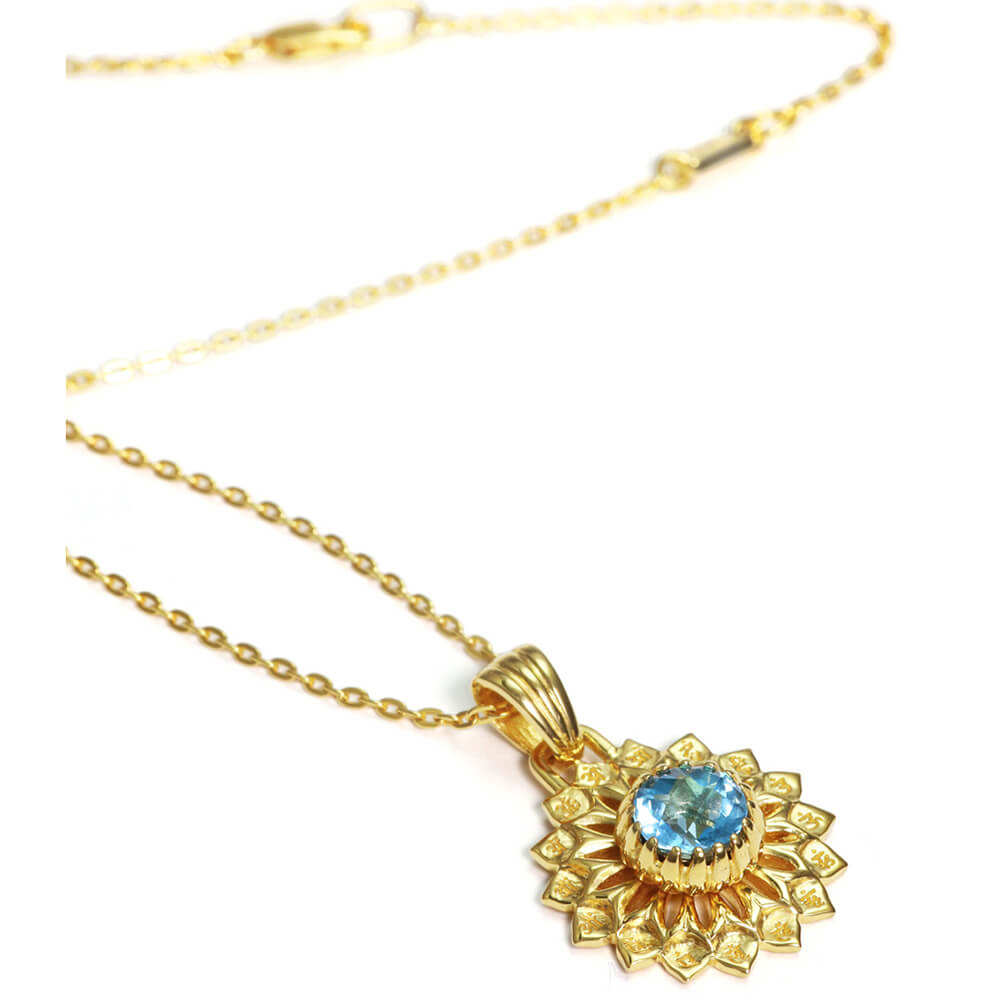 Throat chakra pendant  gold-plated silver by ETERNAL BLISS - spiritual jewellery